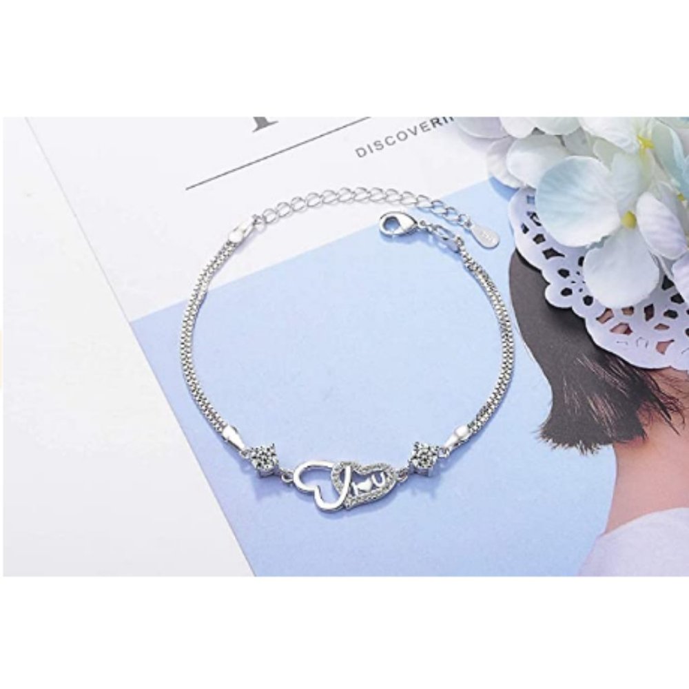 Fad Two Interlocking Heart Infinity Bracelet - Picture 6 of 6
